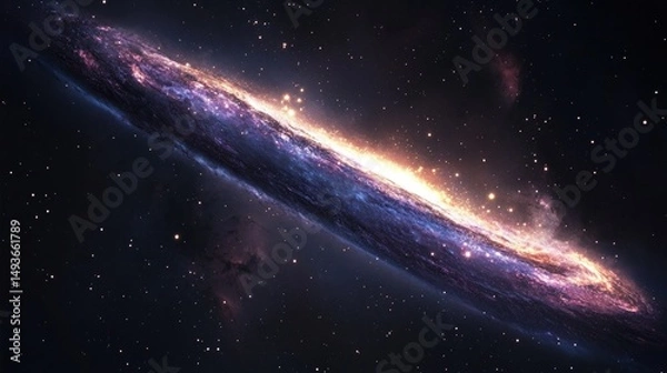 Fototapeta Spectacular galaxy with stars and nebulae in deep space