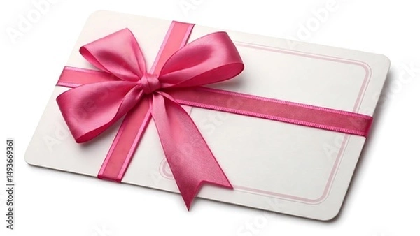 Obraz pink gift box with ribbon