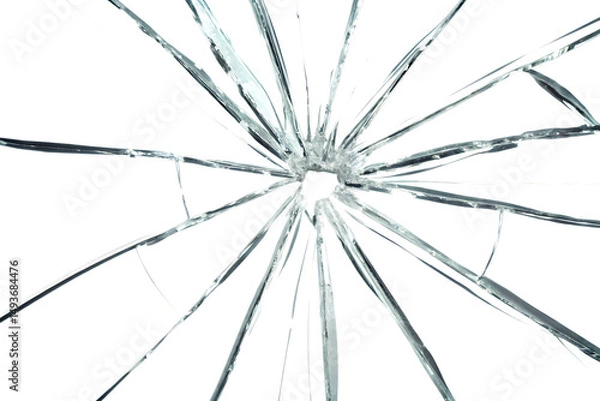 Obraz broken glass effect isolated on white background. PNG