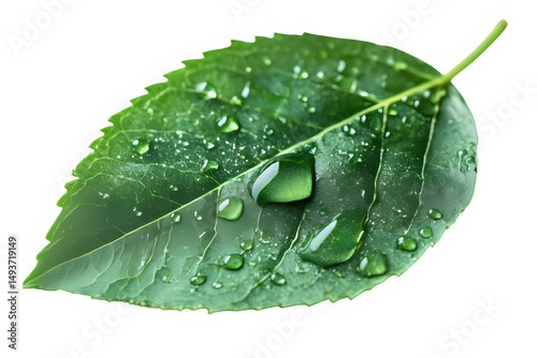 Fototapeta Leaf water drop dew