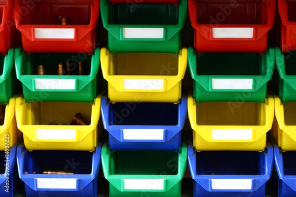 Obraz colorful plastic containers