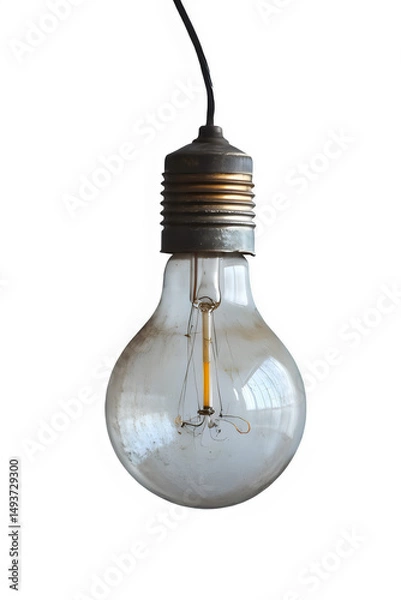 Fototapeta Hanging light bulb art
