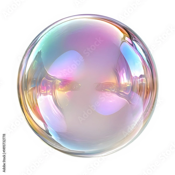Fototapeta Iridescent soap bubble