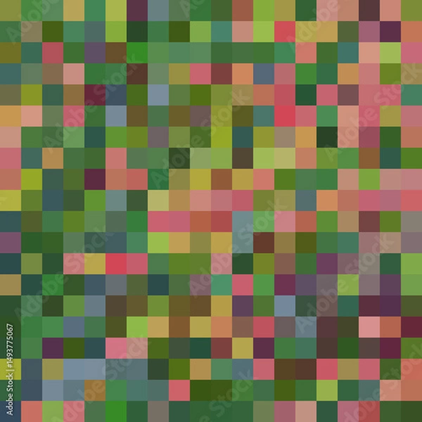 Obraz Colorful abstract mosaic background. Pixel effect. Camo and camouflage.