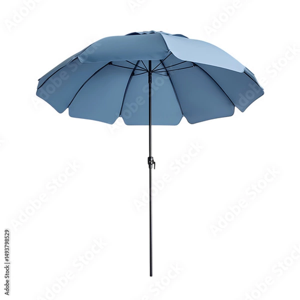Obraz High Performance Compact Beach Umbrella with a Sleeve Isolated on Transparent Background