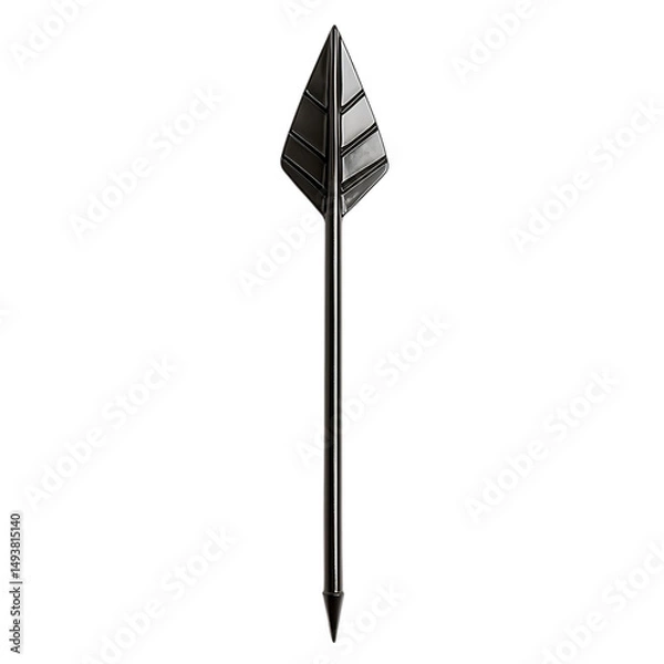 Fototapeta Sleek Arrow with a Modern Sophisticated Profile Isolated on Transparent Background