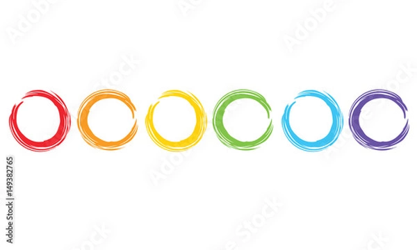 Obraz Rainbow circle border