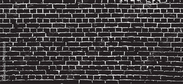 Obraz Old brick wall texture. Grunge Urban Background Vector. Distressed Grainy Grungy Overlay Effect. Vector Illustration. EPS 10.
