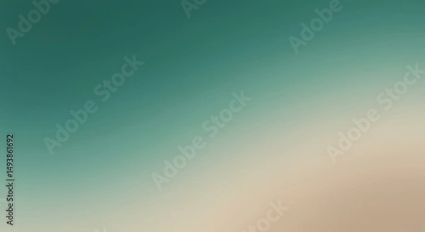 Fototapeta Minimal Abstract Background in Dusty Emerald Green, Mint, and Light Beige with Smooth Gradient and Soft Lighting for Modern Elegant Design