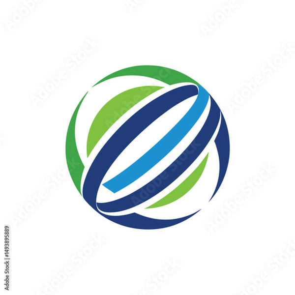 Obraz Modern Abstract Globe Sphere Logo Vector