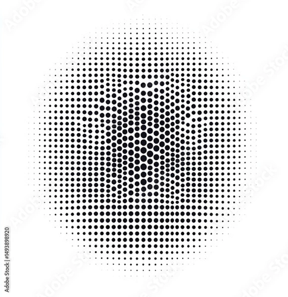 Fototapeta Circular halftone pattern design