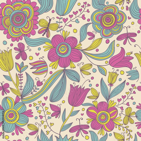 Obraz Seamless floral pattern
