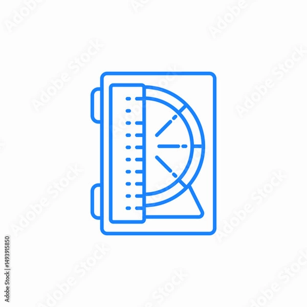 Fototapeta ruler case icon sign vector