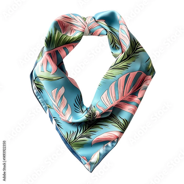 Obraz Elegant Cooling Bandana with Refined Soft Fabric Isolated on Transparent Background