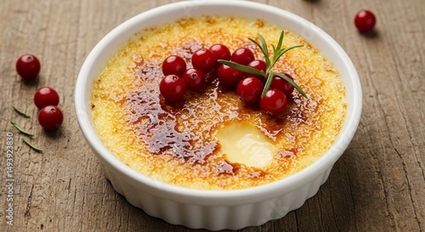 Obraz Creme Brulee with Berries
