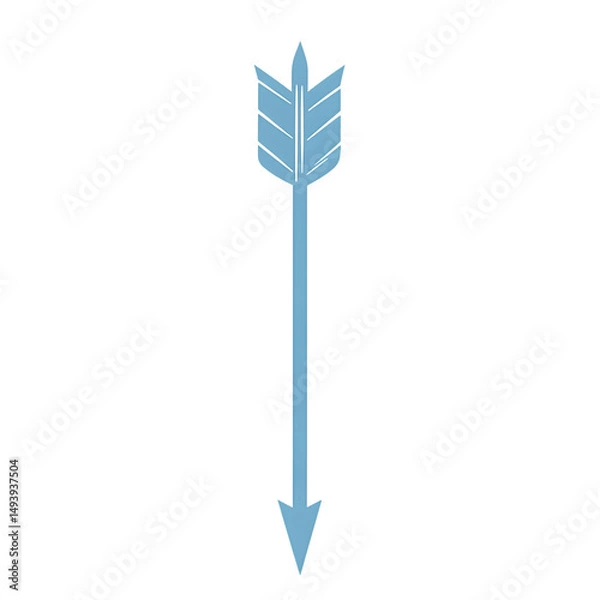 Fototapeta Minimalistic Arrow with a Clean Defined Silhouette Isolated on Transparent Background