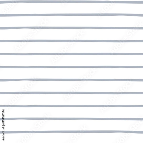 Fototapeta Horizontal lines hand drawn seamless pattern. Vector backgrond