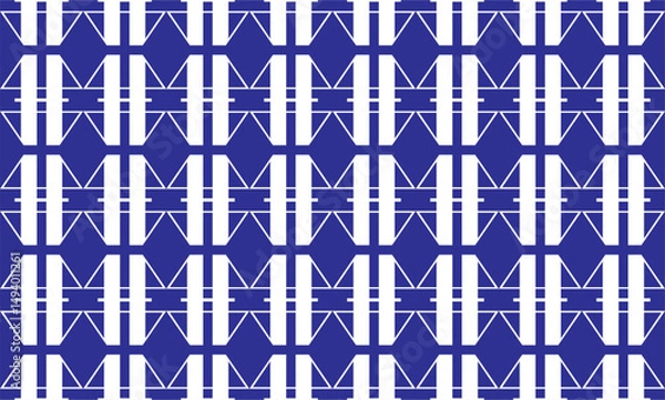 Fototapeta seamless pattern with blue flowers