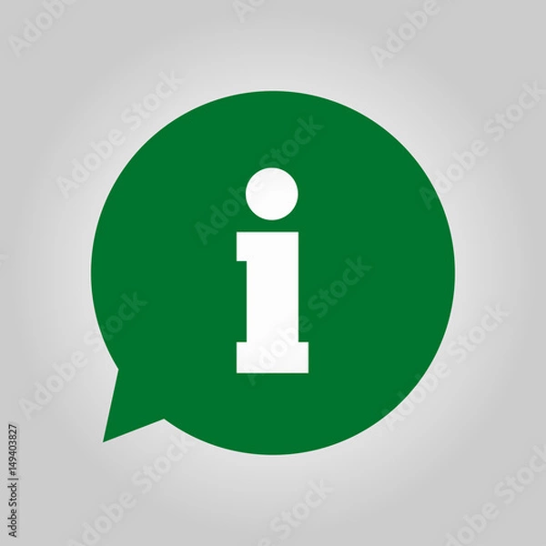 Fototapeta Info speech bubble symbol.Flat design style.