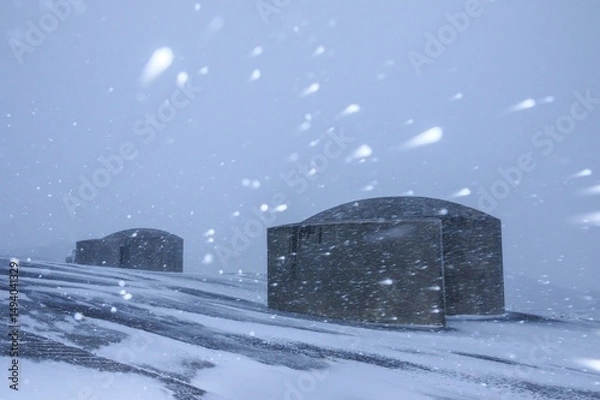 Obraz snow covered house