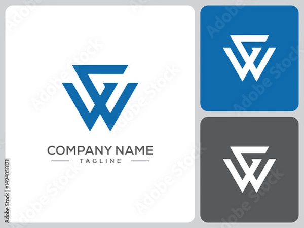 Fototapeta GW logo vector