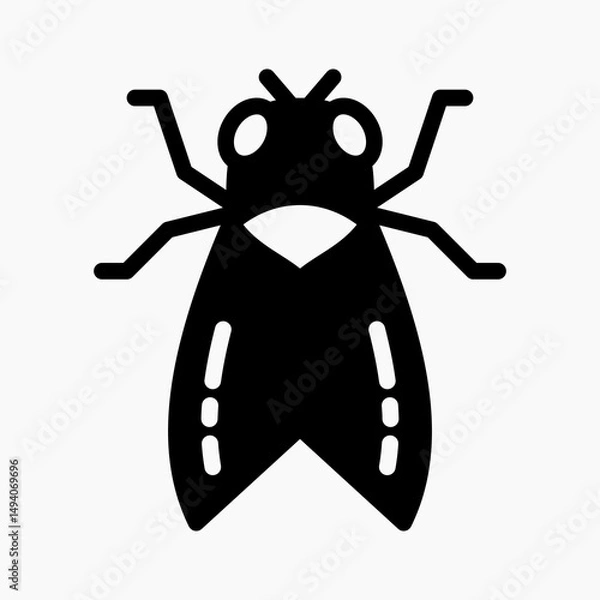 Fototapeta Design Illustration graphic of cicada icon with glyph style. Suitable for UI, mobile design, web design, etc.