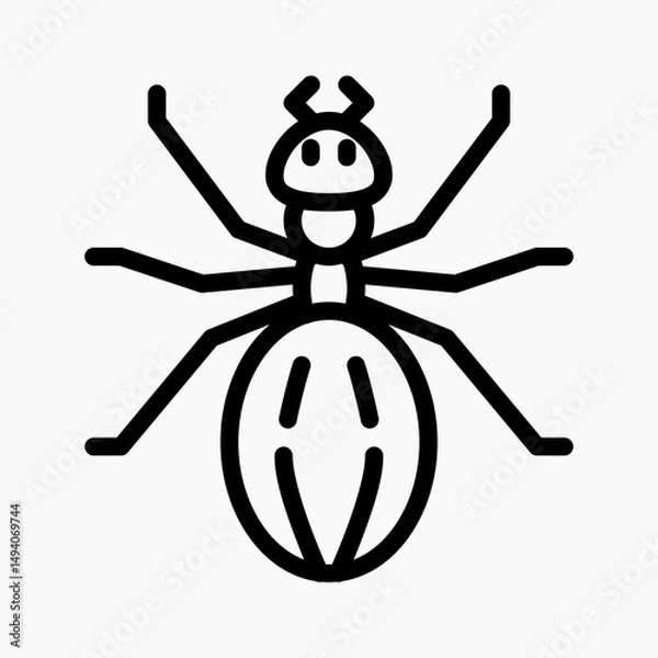 Obraz Design Illustration graphic of ant icon with line style. Suitable for UI, mobile design, web design, etc.