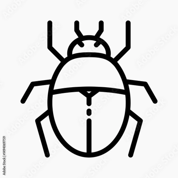 Fototapeta Design Illustration graphic of bedbug icon with line style. Suitable for UI, mobile design, web design, etc.