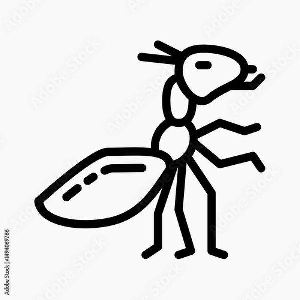 Obraz Design Illustration graphic of termite icon with line style. Suitable for UI, mobile design, web design, etc.