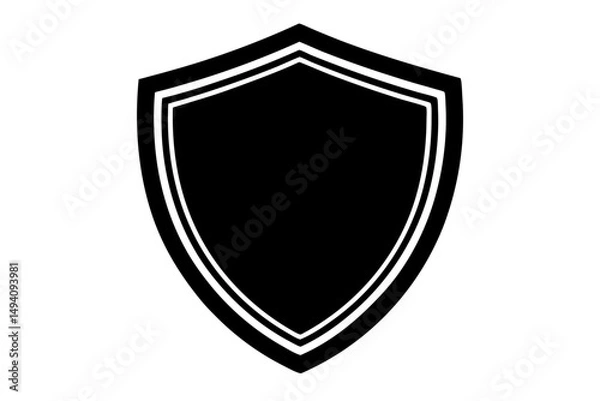 Obraz verified shield  silhouette vector