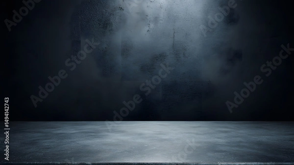 Fototapeta Minimalist grey backdrop with subtle texture, clean and spacious composition. Simplicity and elegance in a neutral setting.