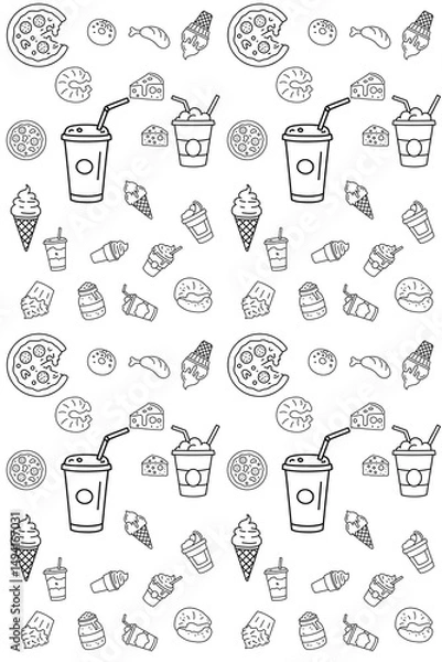 Obraz food icons set