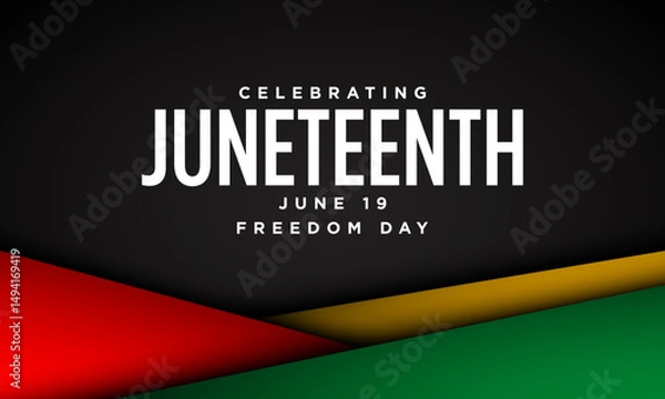Obraz Juneteenth Freedom Day Background Design.
