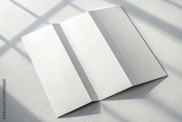 Fototapeta Brochure Mockup Displaying Blank Panels for Print and Branding Design