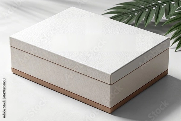 Obraz Closed Ecommerce Product Box Mockup with Blank Surface for Branding