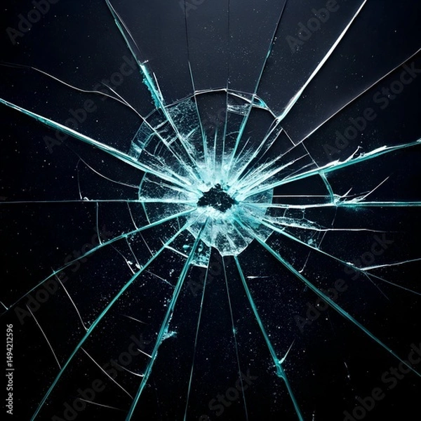 Obraz broken glass globe