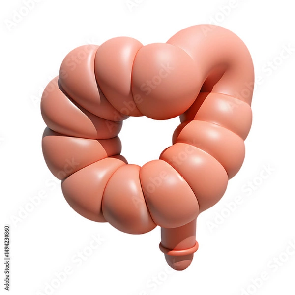 Fototapeta Understanding the human colon: anatomy, function, and digestive health for medical education use case 