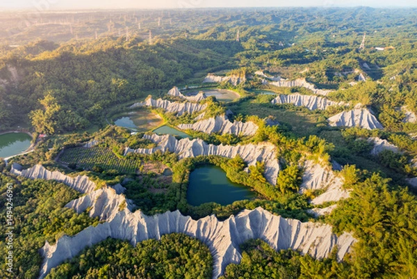 Obraz landscape of moon world in Kaohsiung, Taiwan