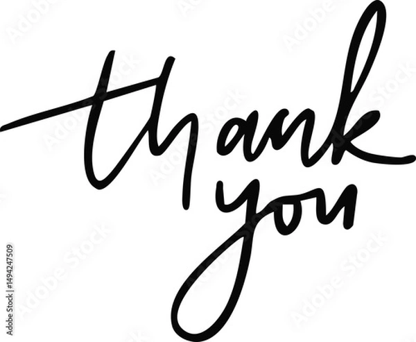 Obraz thank you, 감사합니다 캘리그라피