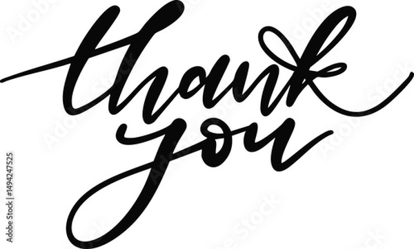 Obraz thank you, 감사합니다 캘리그라피
