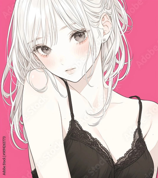 Obraz 少女漫画の女性