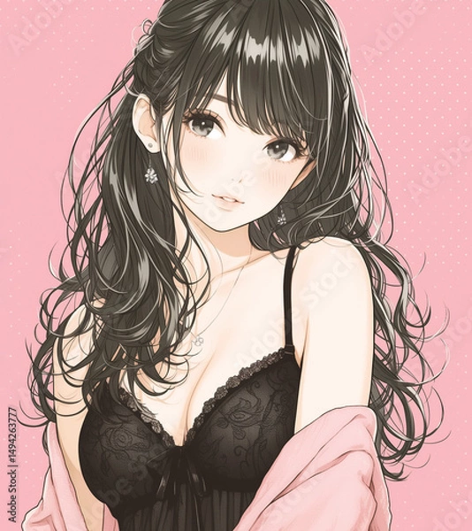 Obraz 少女漫画の女性