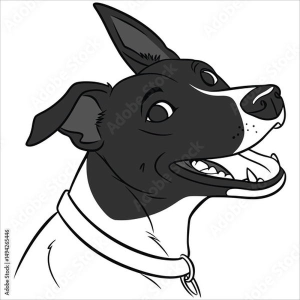 Fototapeta Adorable Dog Profile Vector Art