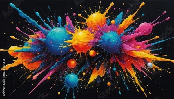 Obraz Vibrant Color Explosion: An Abstract Masterpiece