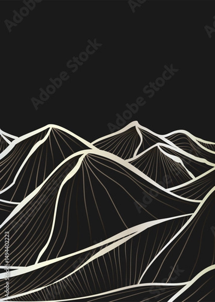 Obraz Mountains line arts illustration. Hand drawn style. Abstract mountain contemporary aesthetic backgrounds landscapes. use for print art, poster, cover, banner, template