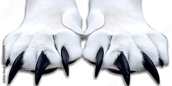 Obraz Close-up of a dog's paws with sharp claws.