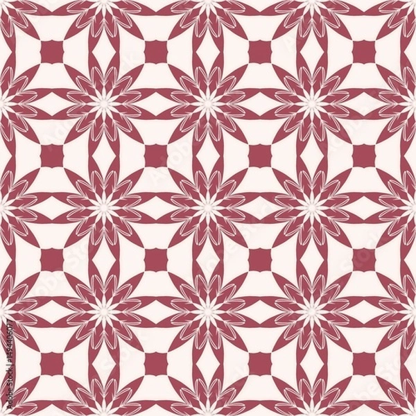 Obraz Seamless floral pattern, geometric, fabric pattern, background