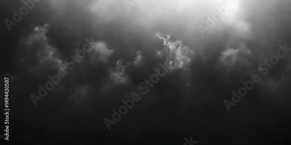 Obraz Dark stormy clouds with bright light.