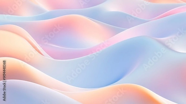 Fototapeta Pastel Dreamscape: An Abstract Wave of Serenity