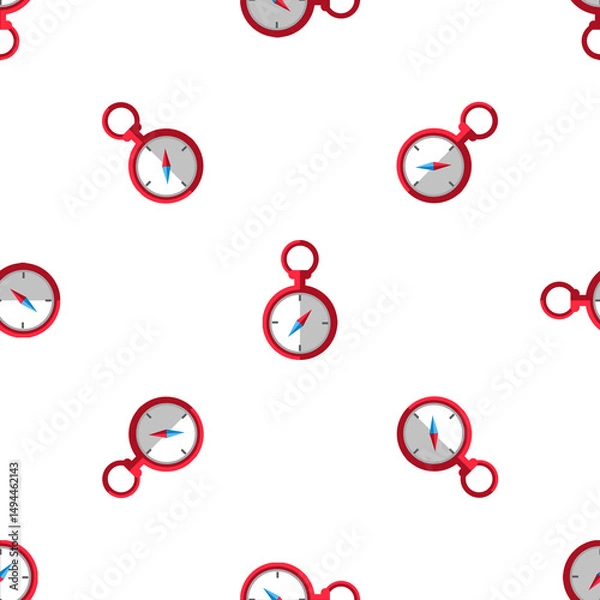 Obraz Seamless pattern with compasses on a white background for decoration